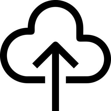 Siyah ve Beyaz Logo Simgesi PNG Biçimini Yükle. Web Sitesi Düğmesi, Mobil Uygulama Arayüzü, Dosya Aktarımı, Belge Paylaşımı, Bulut Depolama ve Veri Depolama için Minimalist Düz Tasarımlı Tek Renk Oku İşaretli Grafik Elemanı 