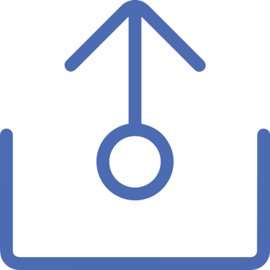 Siyah ve Beyaz Logo Simgesi PNG Biçimini Yükle. Web Sitesi Düğmesi, Mobil Uygulama Arayüzü, Dosya Aktarımı, Belge Paylaşımı, Bulut Depolama ve Veri Depolama için Minimalist Düz Tasarımlı Tek Renk Oku İşaretli Grafik Elemanı 