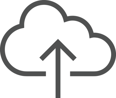 Siyah ve Beyaz Logo Simgesi PNG Biçimini Yükle. Web Sitesi Düğmesi, Mobil Uygulama Arayüzü, Dosya Aktarımı, Belge Paylaşımı, Bulut Depolama ve Veri Depolama için Minimalist Düz Tasarımlı Tek Renk Oku İşaretli Grafik Elemanı 