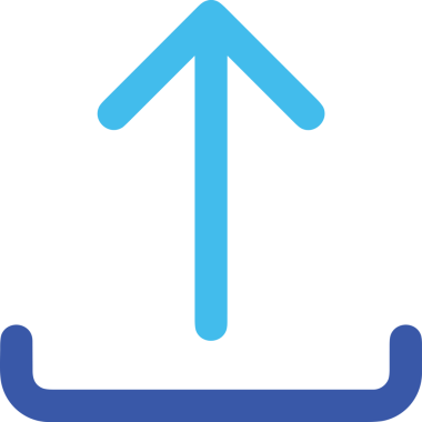 Siyah ve Beyaz Logo Simgesi PNG Biçimini Yükle. Web Sitesi Düğmesi, Mobil Uygulama Arayüzü, Dosya Aktarımı, Belge Paylaşımı, Bulut Depolama ve Veri Depolama için Minimalist Düz Tasarımlı Tek Renk Oku İşaretli Grafik Elemanı 