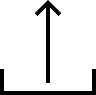 Siyah ve Beyaz Logo Simgesi PNG Biçimini Yükle. Web Sitesi Düğmesi, Mobil Uygulama Arayüzü, Dosya Aktarımı, Belge Paylaşımı, Bulut Depolama ve Veri Depolama için Minimalist Düz Tasarımlı Tek Renk Oku İşaretli Grafik Elemanı 