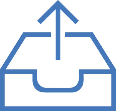 Siyah ve Beyaz Logo Simgesi PNG Biçimini Yükle. Web Sitesi Düğmesi, Mobil Uygulama Arayüzü, Dosya Aktarımı, Belge Paylaşımı, Bulut Depolama ve Veri Depolama için Minimalist Düz Tasarımlı Tek Renk Oku İşaretli Grafik Elemanı 