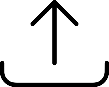 Siyah ve Beyaz Logo Simgesi PNG Biçimini Yükle. Web Sitesi Düğmesi, Mobil Uygulama Arayüzü, Dosya Aktarımı, Belge Paylaşımı, Bulut Depolama ve Veri Depolama için Minimalist Düz Tasarımlı Tek Renk Oku İşaretli Grafik Elemanı 