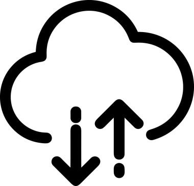 Siyah ve Beyaz Logo Simgesi PNG Biçimini Yükle. Web Sitesi Düğmesi, Mobil Uygulama Arayüzü, Dosya Aktarımı, Belge Paylaşımı, Bulut Depolama ve Veri Depolama için Minimalist Düz Tasarımlı Tek Renk Oku İşaretli Grafik Elemanı 