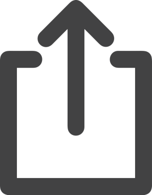 Siyah ve Beyaz Logo Simgesi PNG Biçimini Yükle. Web Sitesi Düğmesi, Mobil Uygulama Arayüzü, Dosya Aktarımı, Belge Paylaşımı, Bulut Depolama ve Veri Depolama için Minimalist Düz Tasarımlı Tek Renk Oku İşaretli Grafik Elemanı 