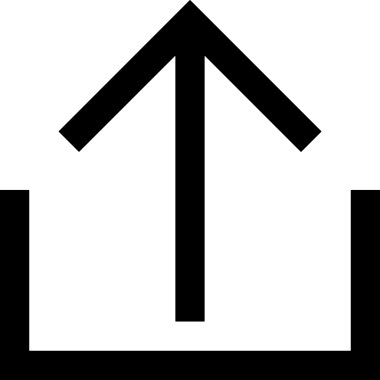 Siyah ve Beyaz Logo Simgesi PNG Biçimini Yükle. Web Sitesi Düğmesi, Mobil Uygulama Arayüzü, Dosya Aktarımı, Belge Paylaşımı, Bulut Depolama ve Veri Depolama için Minimalist Düz Tasarımlı Tek Renk Oku İşaretli Grafik Elemanı 
