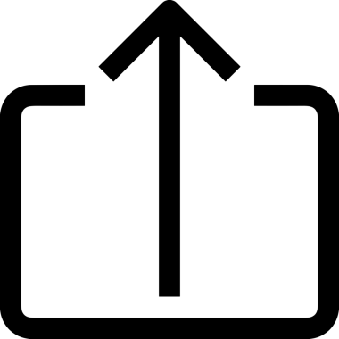 Siyah ve Beyaz Logo Simgesi PNG Biçimini Yükle. Web Sitesi Düğmesi, Mobil Uygulama Arayüzü, Dosya Aktarımı, Belge Paylaşımı, Bulut Depolama ve Veri Depolama için Minimalist Düz Tasarımlı Tek Renk Oku İşaretli Grafik Elemanı 