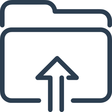 Siyah ve Beyaz Logo Simgesi PNG Biçimini Yükle. Web Sitesi Düğmesi, Mobil Uygulama Arayüzü, Dosya Aktarımı, Belge Paylaşımı, Bulut Depolama ve Veri Depolama için Minimalist Düz Tasarımlı Tek Renk Oku İşaretli Grafik Elemanı 