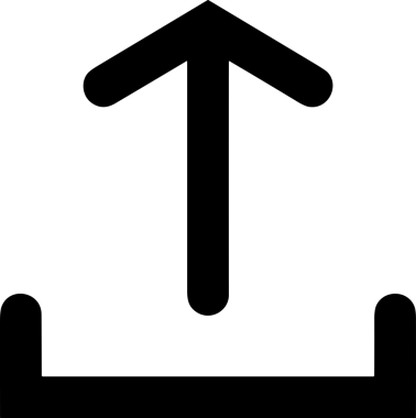 Siyah ve Beyaz Logo Simgesi PNG Biçimini Yükle. Web Sitesi Düğmesi, Mobil Uygulama Arayüzü, Dosya Aktarımı, Belge Paylaşımı, Bulut Depolama ve Veri Yedekleme için Minimalist Düz Tasarımlı Tek Renkli Ok Gönderme İşareti Grafiksel Elemanı