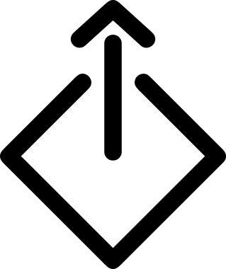 Siyah ve Beyaz Logo Simgesi PNG Biçimini Yükle. Web Sitesi Düğmesi, Mobil Uygulama Arayüzü, Dosya Aktarımı, Belge Paylaşımı, Bulut Depolama ve Veri Yedekleme için Minimalist Düz Tasarımlı Tek Renkli Ok Gönderme İşareti Grafiksel Elemanı