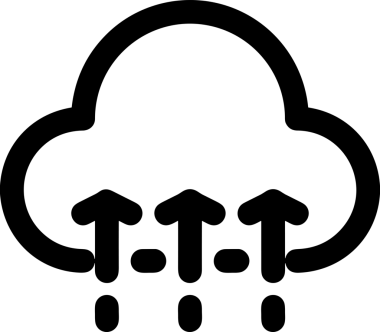 Siyah ve Beyaz Logo Simgesi PNG Biçimini Yükle. Web Sitesi Düğmesi, Mobil Uygulama Arayüzü, Dosya Aktarımı, Belge Paylaşımı, Bulut Depolama ve Veri Yedekleme için Minimalist Düz Tasarımlı Tek Renkli Ok Gönderme İşareti Grafiksel Elemanı