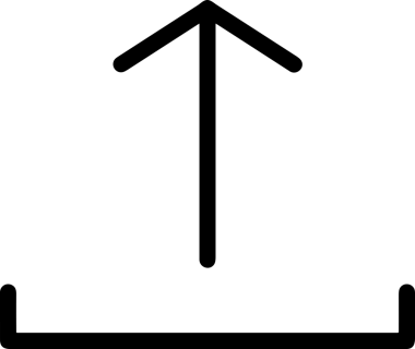 Siyah ve Beyaz Logo Simgesi PNG Biçimini Yükle. Web Sitesi Düğmesi, Mobil Uygulama Arayüzü, Dosya Aktarımı, Belge Paylaşımı, Bulut Depolama ve Veri Yedekleme için Minimalist Düz Tasarımlı Tek Renkli Ok Gönderme İşareti Grafiksel Elemanı