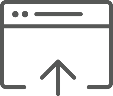 Siyah ve Beyaz Logo Simgesi PNG Biçimini Yükle. Web Sitesi Düğmesi, Mobil Uygulama Arayüzü, Dosya Aktarımı, Belge Paylaşımı, Bulut Depolama ve Veri Yedekleme için Minimalist Düz Tasarımlı Tek Renkli Ok Gönderme İşareti Grafiksel Elemanı