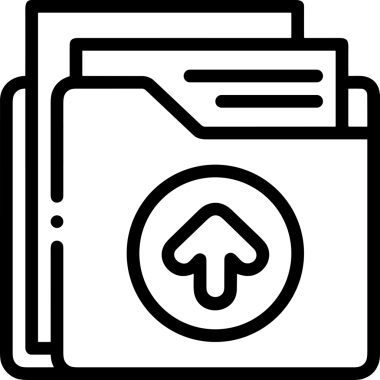 Siyah ve Beyaz Logo Simgesi PNG Biçimini Yükle. Web Sitesi Düğmesi, Mobil Uygulama Arayüzü, Dosya Aktarımı, Belge Paylaşımı, Bulut Depolama ve Veri Yedekleme için Minimalist Düz Tasarımlı Tek Renkli Ok Gönderme İşareti Grafiksel Elemanı