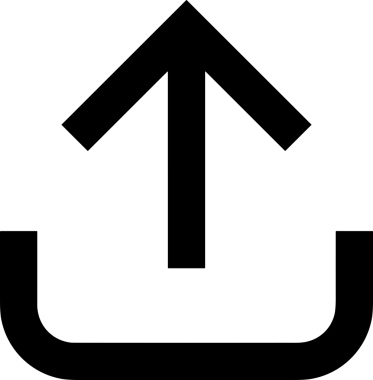 Siyah ve Beyaz Logo Simgesi PNG Biçimini Yükle. Web Sitesi Düğmesi, Mobil Uygulama Arayüzü, Dosya Aktarımı, Belge Paylaşımı, Bulut Depolama ve Veri Yedekleme için Minimalist Düz Tasarımlı Tek Renkli Ok Gönderme İşareti Grafiksel Elemanı