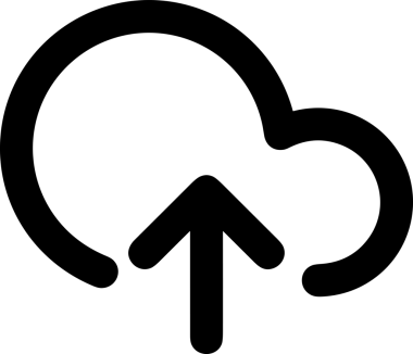 Siyah ve Beyaz Logo Simgesi PNG Biçimini Yükle. Web Sitesi Düğmesi, Mobil Uygulama Arayüzü, Dosya Aktarımı, Belge Paylaşımı, Bulut Depolama ve Veri Yedekleme için Minimalist Düz Tasarımlı Tek Renkli Ok Gönderme İşareti Grafiksel Elemanı