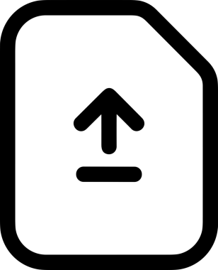 Siyah ve Beyaz Logo Simgesi PNG Biçimini Yükle. Web Sitesi Düğmesi, Mobil Uygulama Arayüzü, Dosya Aktarımı, Belge Paylaşımı, Bulut Depolama ve Veri Yedekleme için Minimalist Düz Tasarımlı Tek Renkli Ok Gönderme İşareti Grafiksel Elemanı