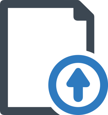 Siyah ve Beyaz Logo Simgesi PNG Biçimini Yükle. Web Sitesi Düğmesi, Mobil Uygulama Arayüzü, Dosya Aktarımı, Belge Paylaşımı, Bulut Depolama ve Veri Yedekleme için Minimalist Düz Tasarımlı Tek Renkli Ok Gönderme İşareti Grafiksel Elemanı