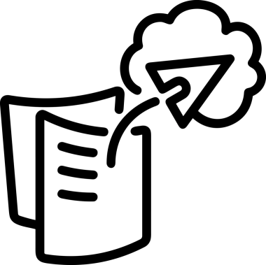 Siyah ve Beyaz Logo Simgesi PNG Biçimini Yükle. Web Sitesi Düğmesi, Mobil Uygulama Arayüzü, Dosya Aktarımı, Belge Paylaşımı, Bulut Depolama ve Veri Yedekleme için Minimalist Düz Tasarımlı Tek Renkli Ok Gönderme İşareti Grafiksel Elemanı