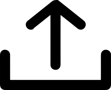 Siyah ve Beyaz Logo Simgesi PNG Biçimini Yükle. Web Sitesi Düğmesi, Mobil Uygulama Arayüzü, Dosya Aktarımı, Belge Paylaşımı, Bulut Depolama ve Veri Yedekleme için Minimalist Düz Tasarımlı Tek Renkli Ok Gönderme İşareti Grafiksel Elemanı