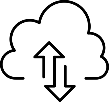 Siyah ve Beyaz Logo Simgesi PNG Biçimini Yükle. Web Sitesi Düğmesi, Mobil Uygulama Arayüzü, Dosya Aktarımı, Belge Paylaşımı, Bulut Depolama ve Veri Yedekleme için Minimalist Düz Tasarımlı Tek Renkli Ok Gönderme İşareti Grafiksel Elemanı