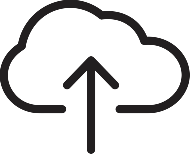 Siyah ve Beyaz Logo Simgesi PNG Biçimini Yükle. Web Sitesi Düğmesi, Mobil Uygulama Arayüzü, Dosya Aktarımı, Belge Paylaşımı, Bulut Depolama ve Veri Yedekleme için Minimalist Düz Tasarımlı Tek Renkli Ok Gönderme İşareti Grafiksel Elemanı