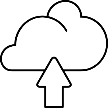 Siyah ve Beyaz Logo Simgesi PNG Biçimini Yükle. Web Sitesi Düğmesi, Mobil Uygulama Arayüzü, Dosya Aktarımı, Belge Paylaşımı, Bulut Depolama ve Veri Yedekleme için Minimalist Düz Tasarımlı Tek Renkli Ok Gönderme İşareti Grafiksel Elemanı