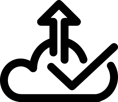 Siyah ve Beyaz Logo Simgesi PNG Biçimini Yükle. Web Sitesi Düğmesi, Mobil Uygulama Arayüzü, Dosya Aktarımı, Belge Paylaşımı, Bulut Depolama ve Veri Yedekleme için Minimalist Düz Tasarımlı Tek Renkli Ok Gönderme İşareti Grafiksel Elemanı