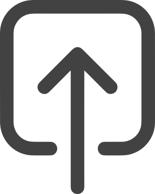 Siyah ve Beyaz Logo Simgesi PNG Biçimini Yükle. Web Sitesi Düğmesi, Mobil Uygulama Arayüzü, Dosya Aktarımı, Belge Paylaşımı, Bulut Depolama ve Veri Yedekleme için Minimalist Düz Tasarımlı Tek Renkli Ok Gönderme İşareti Grafiksel Elemanı