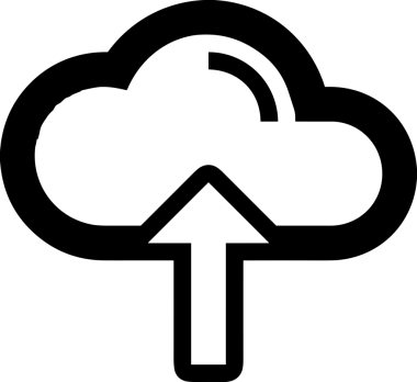Siyah ve Beyaz Logo Simgesi PNG Biçimini Yükle. Web Sitesi Düğmesi, Mobil Uygulama Arayüzü, Dosya Aktarımı, Belge Paylaşımı, Bulut Depolama ve Veri Yedekleme için Minimalist Düz Tasarımlı Tek Renkli Ok Gönderme İşareti Grafiksel Elemanı