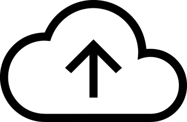 Siyah ve Beyaz Logo Simgesi PNG Biçimini Yükle. Web Sitesi Düğmesi, Mobil Uygulama Arayüzü, Dosya Aktarımı, Belge Paylaşımı, Bulut Depolama ve Veri Yedekleme için Minimalist Düz Tasarımlı Tek Renkli Ok Gönderme İşareti Grafiksel Elemanı