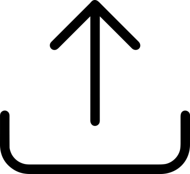 Siyah ve Beyaz Logo Simgesi PNG Biçimini Yükle. Web Sitesi Düğmesi, Mobil Uygulama Arayüzü, Dosya Aktarımı, Belge Paylaşımı, Bulut Depolama ve Veri Yedekleme için Minimalist Düz Tasarımlı Tek Renkli Ok Gönderme İşareti Grafiksel Elemanı