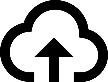 Siyah ve Beyaz Logo Simgesi PNG Biçimini Yükle. Web Sitesi Düğmesi, Mobil Uygulama Arayüzü, Dosya Aktarımı, Belge Paylaşımı, Bulut Depolama ve Veri Yedekleme için Minimalist Düz Tasarımlı Tek Renkli Ok Gönderme İşareti Grafiksel Elemanı