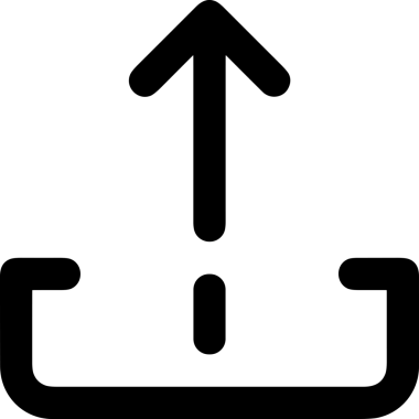 Siyah ve Beyaz Logo Simgesi PNG Biçimini Yükle. Web Sitesi Düğmesi, Mobil Uygulama Arayüzü, Dosya Aktarımı, Belge Paylaşımı, Bulut Depolama ve Veri Yedekleme için Minimalist Düz Tasarımlı Tek Renkli Ok Gönderme İşareti Grafiksel Elemanı