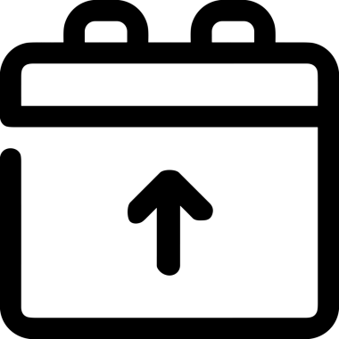 Siyah ve Beyaz Logo Simgesi PNG Biçimini Yükle. Web Sitesi Düğmesi, Mobil Uygulama Arayüzü, Dosya Aktarımı, Belge Paylaşımı, Bulut Depolama ve Veri Yedekleme için Minimalist Düz Tasarımlı Tek Renkli Ok Gönderme İşareti Grafiksel Elemanı