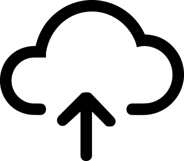 Siyah ve Beyaz Logo Simgesi PNG Biçimini Yükle. Web Sitesi Düğmesi, Mobil Uygulama Arayüzü, Dosya Aktarımı, Belge Paylaşımı, Bulut Depolama ve Veri Yedekleme için Minimalist Düz Tasarımlı Tek Renkli Ok Gönderme İşareti Grafiksel Elemanı