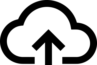 Siyah ve Beyaz Logo Simgesi PNG Biçimini Yükle. Web Sitesi Düğmesi, Mobil Uygulama Arayüzü, Dosya Aktarımı, Belge Paylaşımı, Bulut Depolama ve Veri Yedekleme için Minimalist Düz Tasarımlı Tek Renkli Ok Gönderme İşareti Grafiksel Elemanı