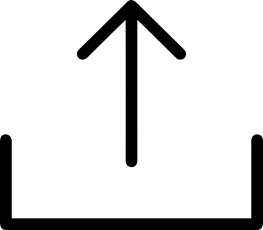 Siyah ve Beyaz Logo Simgesi PNG Biçimini Yükle. Web Sitesi Düğmesi, Mobil Uygulama Arayüzü, Dosya Aktarımı, Belge Paylaşımı, Bulut Depolama ve Veri Yedekleme için Minimalist Düz Tasarımlı Tek Renkli Ok Gönderme İşareti Grafiksel Elemanı