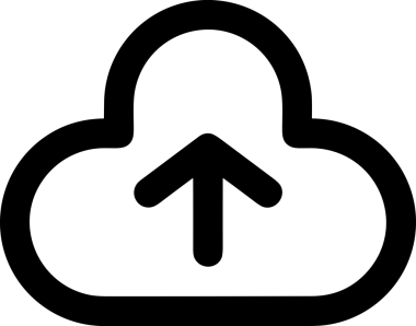 Siyah ve Beyaz Logo Simgesi PNG Biçimini Yükle. Web Sitesi Düğmesi, Mobil Uygulama Arayüzü, Dosya Aktarımı, Belge Paylaşımı, Bulut Depolama ve Veri Yedekleme için Minimalist Düz Tasarımlı Tek Renkli Ok Gönderme İşareti Grafiksel Elemanı