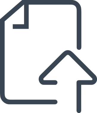 Siyah ve Beyaz Logo Simgesi PNG Biçimini Yükle. Web Sitesi Düğmesi, Mobil Uygulama Arayüzü, Dosya Aktarımı, Belge Paylaşımı, Bulut Depolama ve Veri Yedekleme için Minimalist Düz Tasarımlı Tek Renkli Ok Gönderme İşareti Grafiksel Elemanı