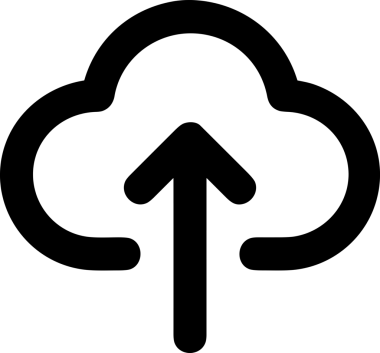 Siyah ve Beyaz Logo Simgesi PNG Biçimini Yükle. Web Sitesi Düğmesi, Mobil Uygulama Arayüzü, Dosya Aktarımı, Belge Paylaşımı, Bulut Depolama ve Veri Yedekleme için Minimalist Düz Tasarımlı Tek Renkli Ok Gönderme İşareti Grafiksel Elemanı