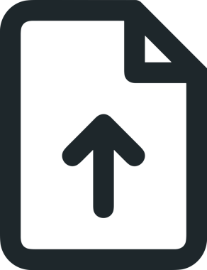 Siyah ve Beyaz Logo Simgesi PNG Biçimini Yükle. Web Sitesi Düğmesi, Mobil Uygulama Arayüzü, Dosya Aktarımı, Belge Paylaşımı, Bulut Depolama ve Veri Yedekleme için Minimalist Düz Tasarımlı Tek Renkli Ok Gönderme İşareti Grafiksel Elemanı