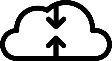 Siyah ve Beyaz Logo Simgesi PNG Biçimini Yükle. Web Sitesi Düğmesi, Mobil Uygulama Arayüzü, Dosya Aktarımı, Belge Paylaşımı, Bulut Depolama ve Veri Yedekleme için Minimalist Düz Tasarımlı Tek Renkli Ok Gönderme İşareti Grafiksel Elemanı