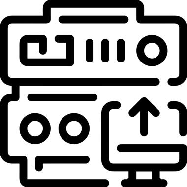 Siyah ve Beyaz Logo Simgesi PNG Biçimini Yükle. Web Sitesi Düğmesi, Mobil Uygulama Arayüzü, Dosya Aktarımı, Belge Paylaşımı, Bulut Depolama ve Veri Yedekleme için Minimalist Düz Tasarımlı Tek Renkli Ok Gönderme İşareti Grafiksel Elemanı