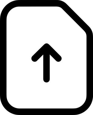 Siyah ve Beyaz Logo Simgesi PNG Biçimini Yükle. Web Sitesi Düğmesi, Mobil Uygulama Arayüzü, Dosya Aktarımı, Belge Paylaşımı, Bulut Depolama ve Veri Yedekleme için Minimalist Düz Tasarımlı Tek Renkli Ok Gönderme İşareti Grafiksel Elemanı