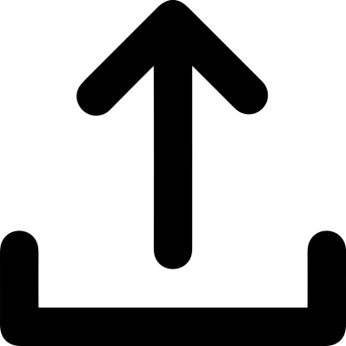 Siyah ve Beyaz Logo Simgesi PNG Biçimini Yükle. Web Sitesi Düğmesi, Mobil Uygulama Arayüzü, Dosya Aktarımı, Belge Paylaşımı, Bulut Depolama ve Veri Yedekleme için Minimalist Düz Tasarımlı Tek Renkli Ok Gönderme İşareti Grafiksel Elemanı