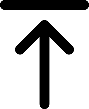 Siyah ve Beyaz Logo Simgesi PNG Biçimini Yükle. Web Sitesi Düğmesi, Mobil Uygulama Arayüzü, Dosya Aktarımı, Belge Paylaşımı, Bulut Depolama ve Veri Yedekleme için Minimalist Düz Tasarımlı Tek Renkli Ok Gönderme İşareti Grafiksel Elemanı