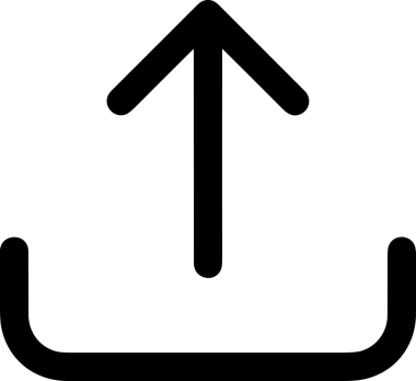 Siyah ve Beyaz Logo Simgesi PNG Biçimini Yükle. Web Sitesi Düğmesi, Mobil Uygulama Arayüzü, Dosya Aktarımı, Belge Paylaşımı, Bulut Depolama ve Veri Yedekleme için Minimalist Düz Tasarımlı Tek Renkli Ok Gönderme İşareti Grafiksel Elemanı