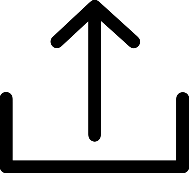 Siyah ve Beyaz Logo Simgesi PNG Biçimini Yükle. Web Sitesi Düğmesi, Mobil Uygulama Arayüzü, Dosya Aktarımı, Belge Paylaşımı, Bulut Depolama ve Veri Yedekleme için Minimalist Düz Tasarımlı Tek Renkli Ok Gönderme İşareti Grafiksel Elemanı