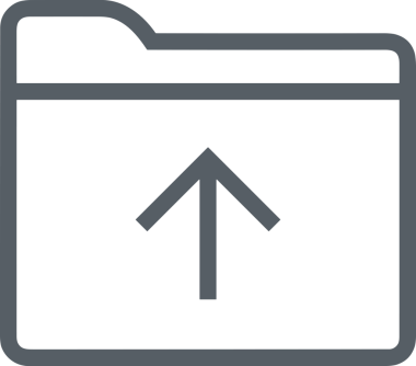 Siyah ve Beyaz Logo Simgesi PNG Biçimini Yükle. Web Sitesi Düğmesi, Mobil Uygulama Arayüzü, Dosya Aktarımı, Belge Paylaşımı, Bulut Depolama ve Veri Yedekleme için Minimalist Düz Tasarımlı Tek Renkli Ok Gönderme İşareti Grafiksel Elemanı